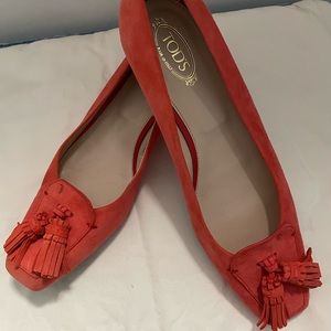 Tod’s Suede Tassel Flats - Size 40.5